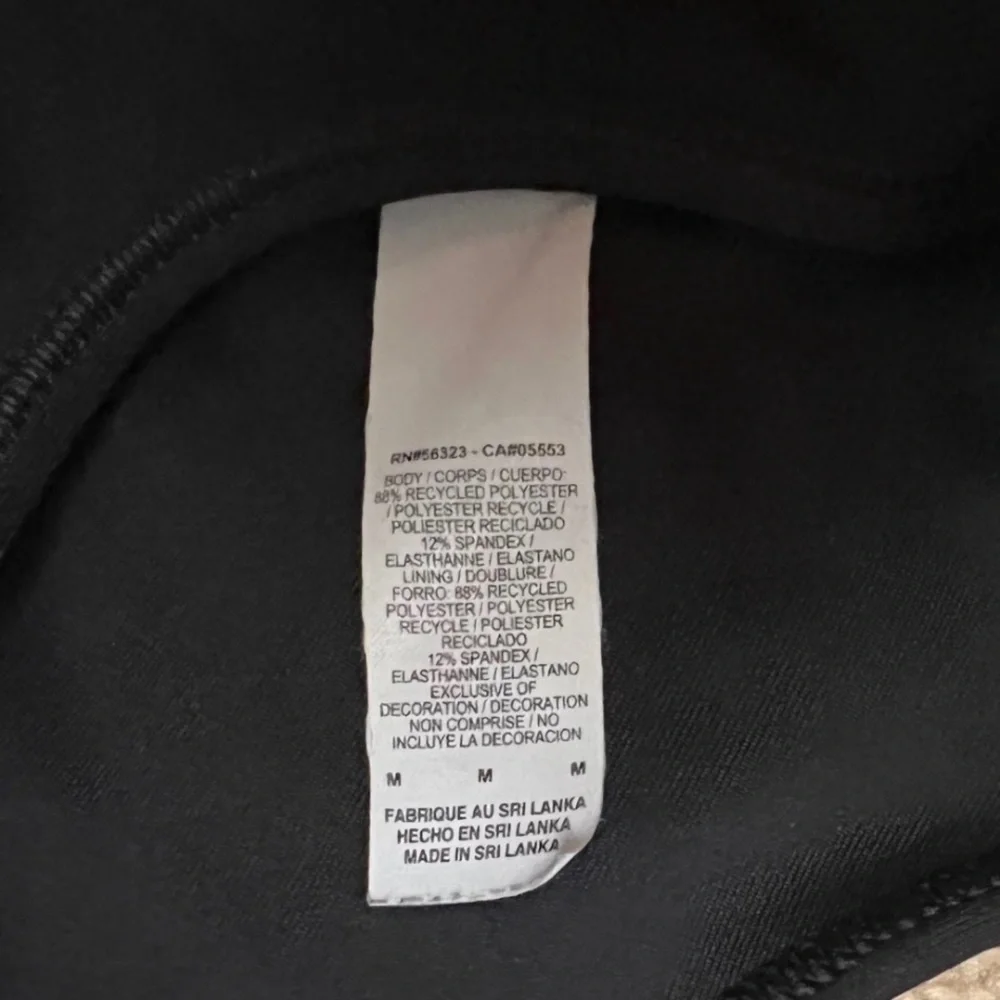 Nike Dr Fit Black Swoosh Racerback Bra Size Medium